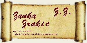 Žanka Zrakić vizit kartica